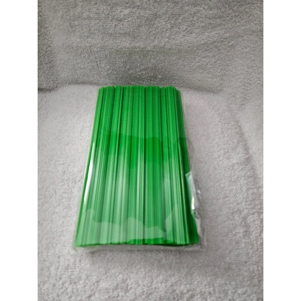 Christmas Tree Shaped Plastic Straws Green Bulk 100 Pack Holiday Party